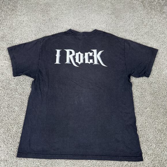 Guitar Hero Shirt Mens Large Black Rock Meter I Rock Graphic Video Game Hanes - Picture 6 of 10